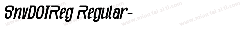 SnvDOTReg Regular字体转换